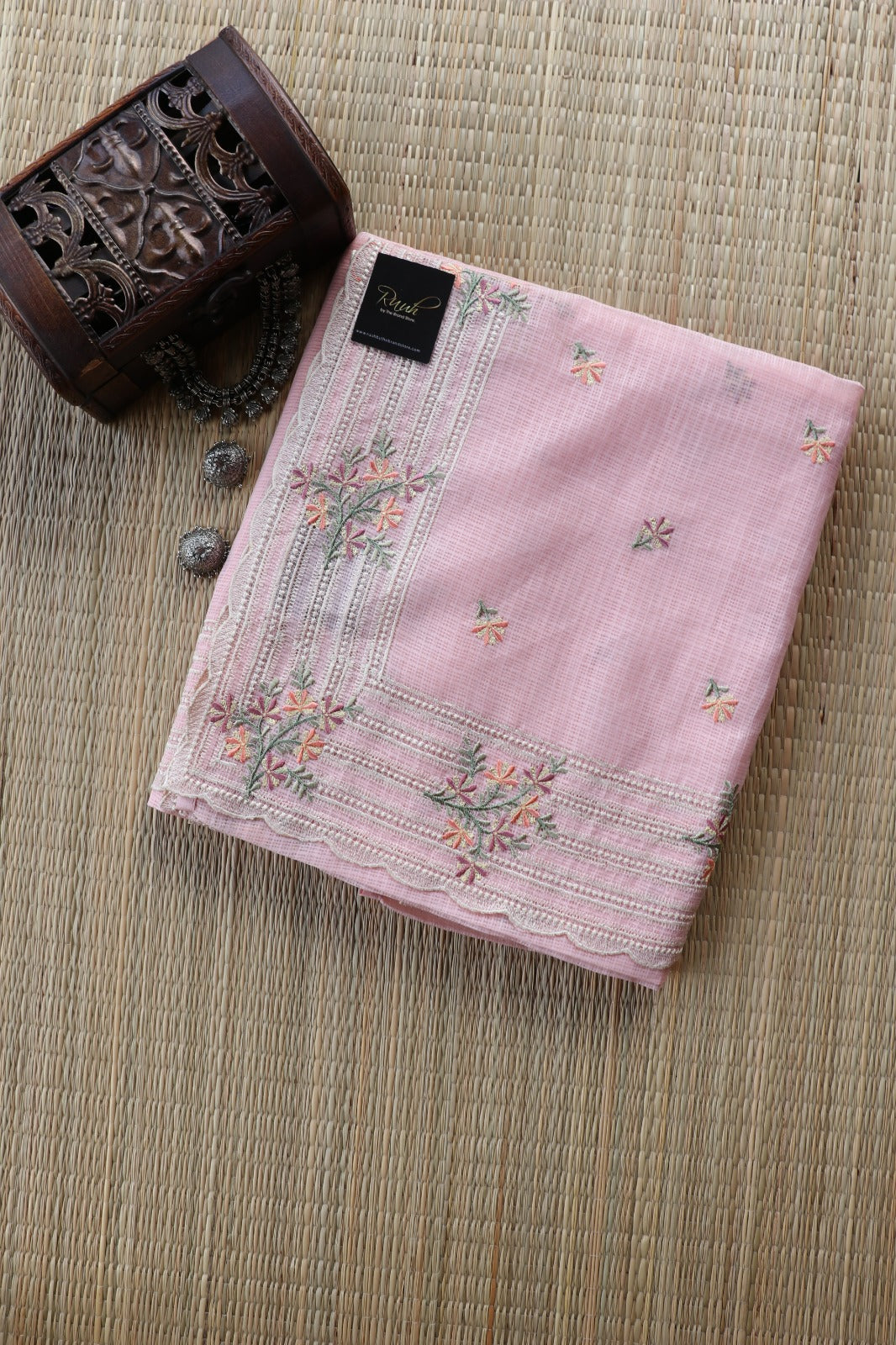 PEACH NET KOTA SAREE