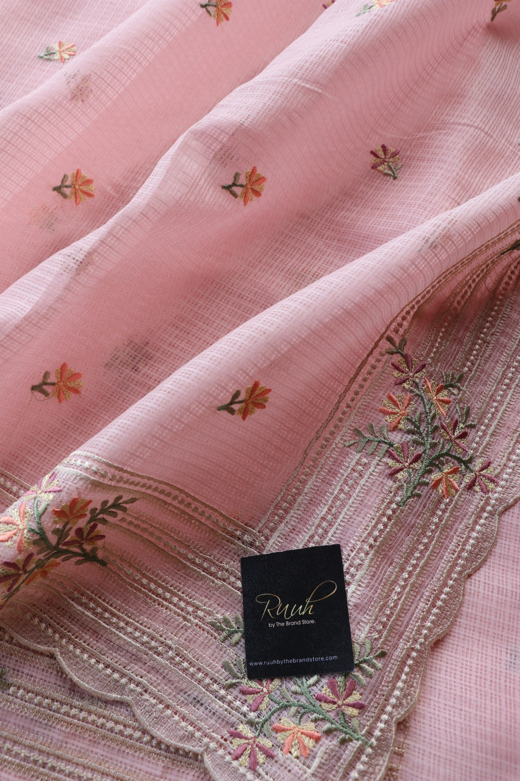 PEACH NET KOTA SAREE