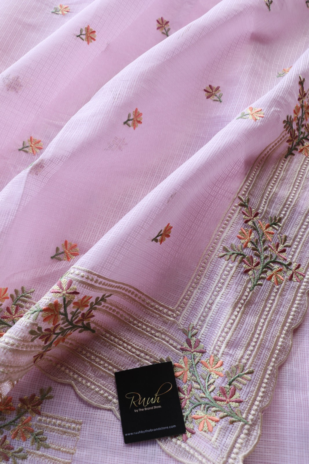 PINK NET KOTA SAREE