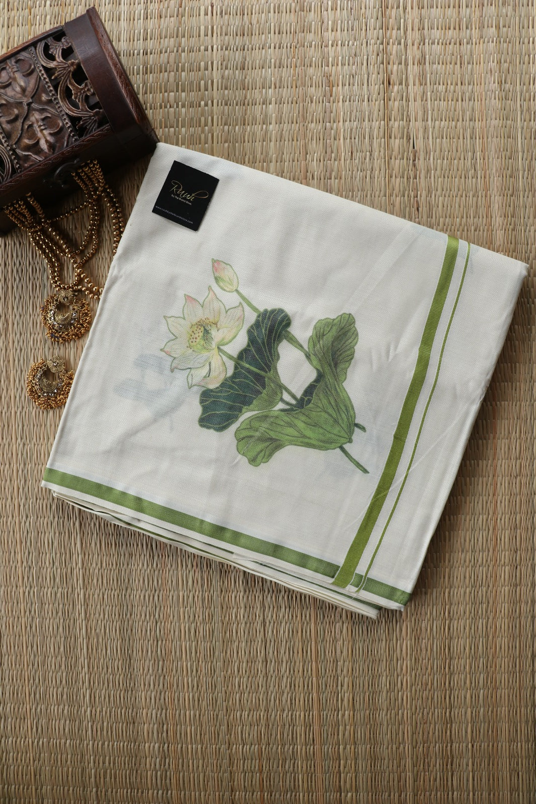 LOTUS PRINTED COTTON SAREE