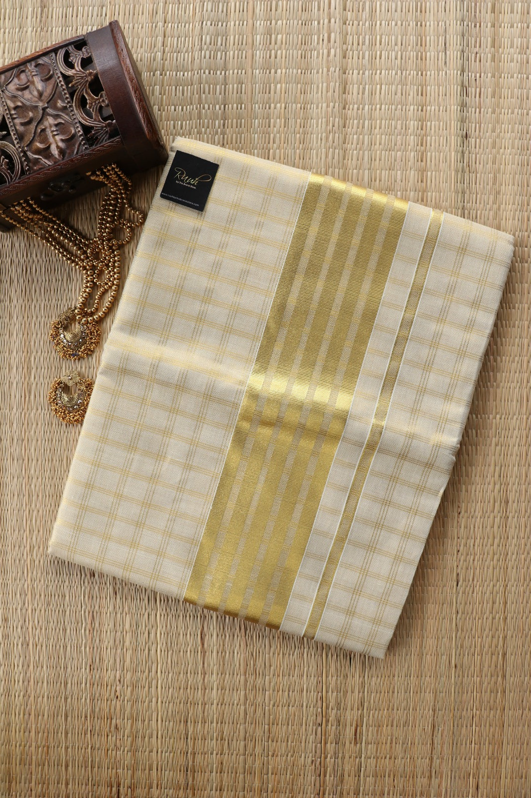 TISSUE CHECK SAREE