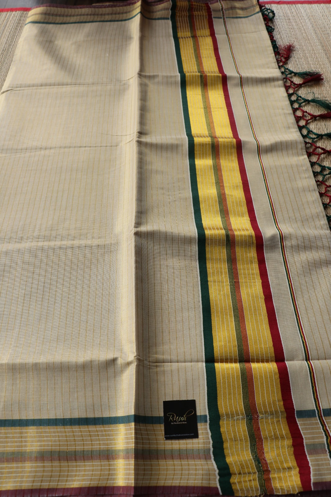 TISSUE STRIPE - MAROON AND GREEN