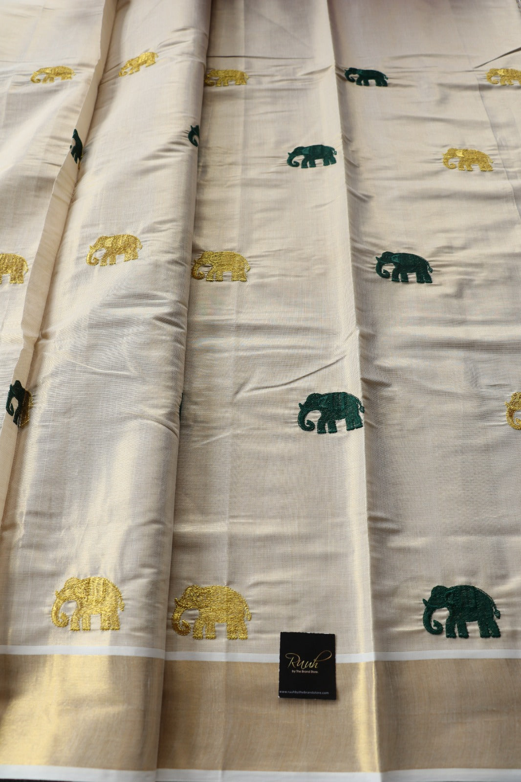 ELEPHANT EMBROIDERY- DARK GREEN