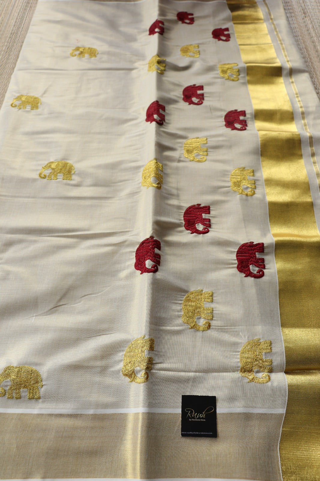 ELEPHANT EMBROIDERY- MAROON