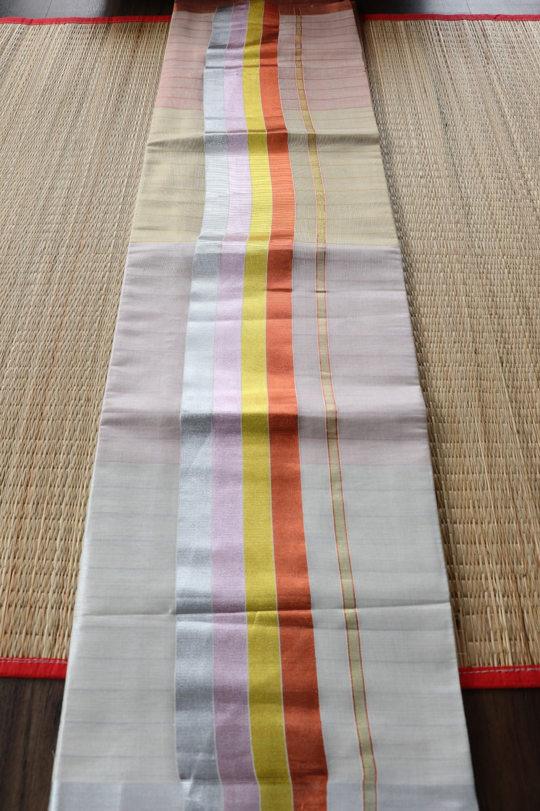 4 COLOUR TISSUE STRIPE SAREE