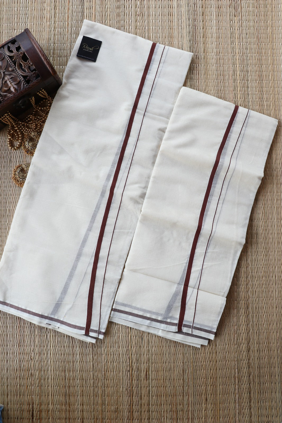 SET MUND- PULIYILAKKARA - COFFEE BROWN