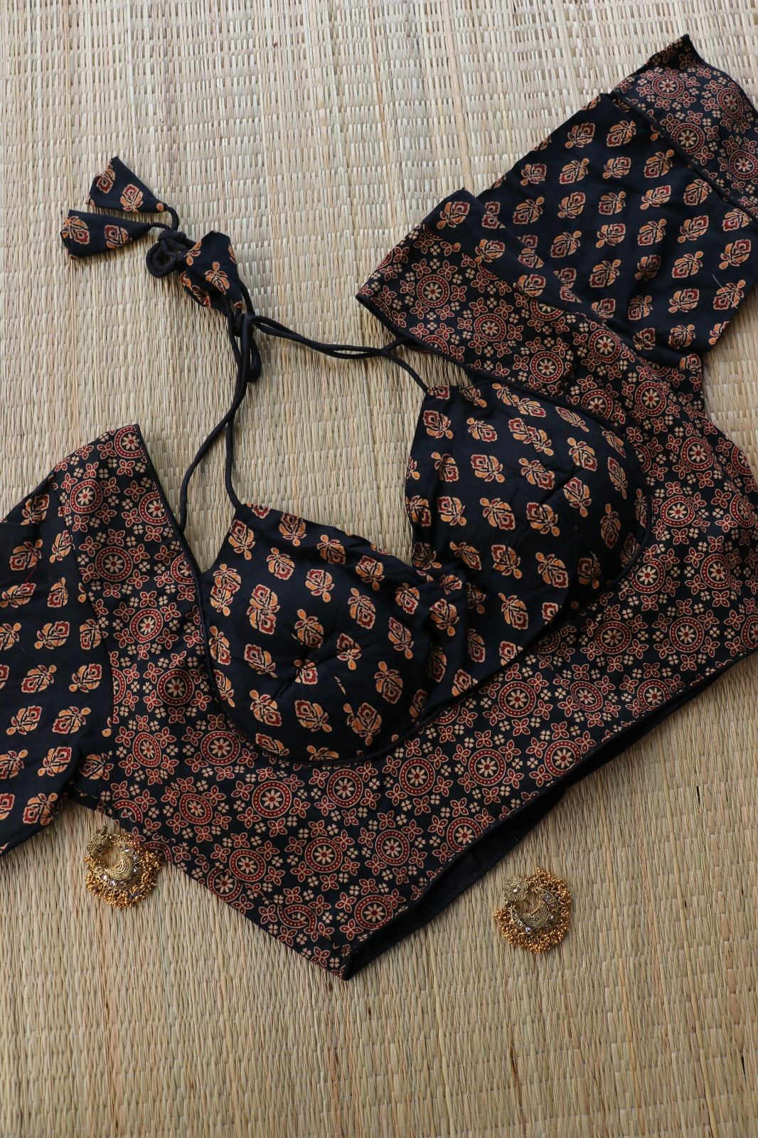 AJRAKH PRINTED COTTON BLOUSE