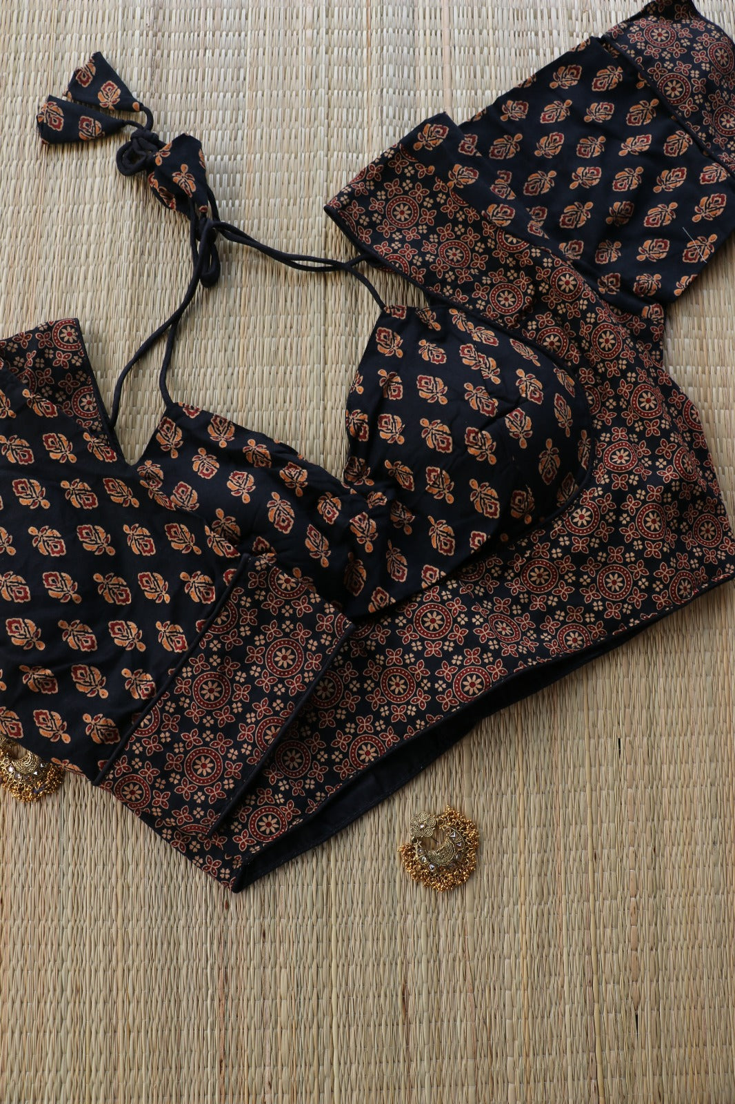 AJRAKH PRINTED COTTON BLOUSE