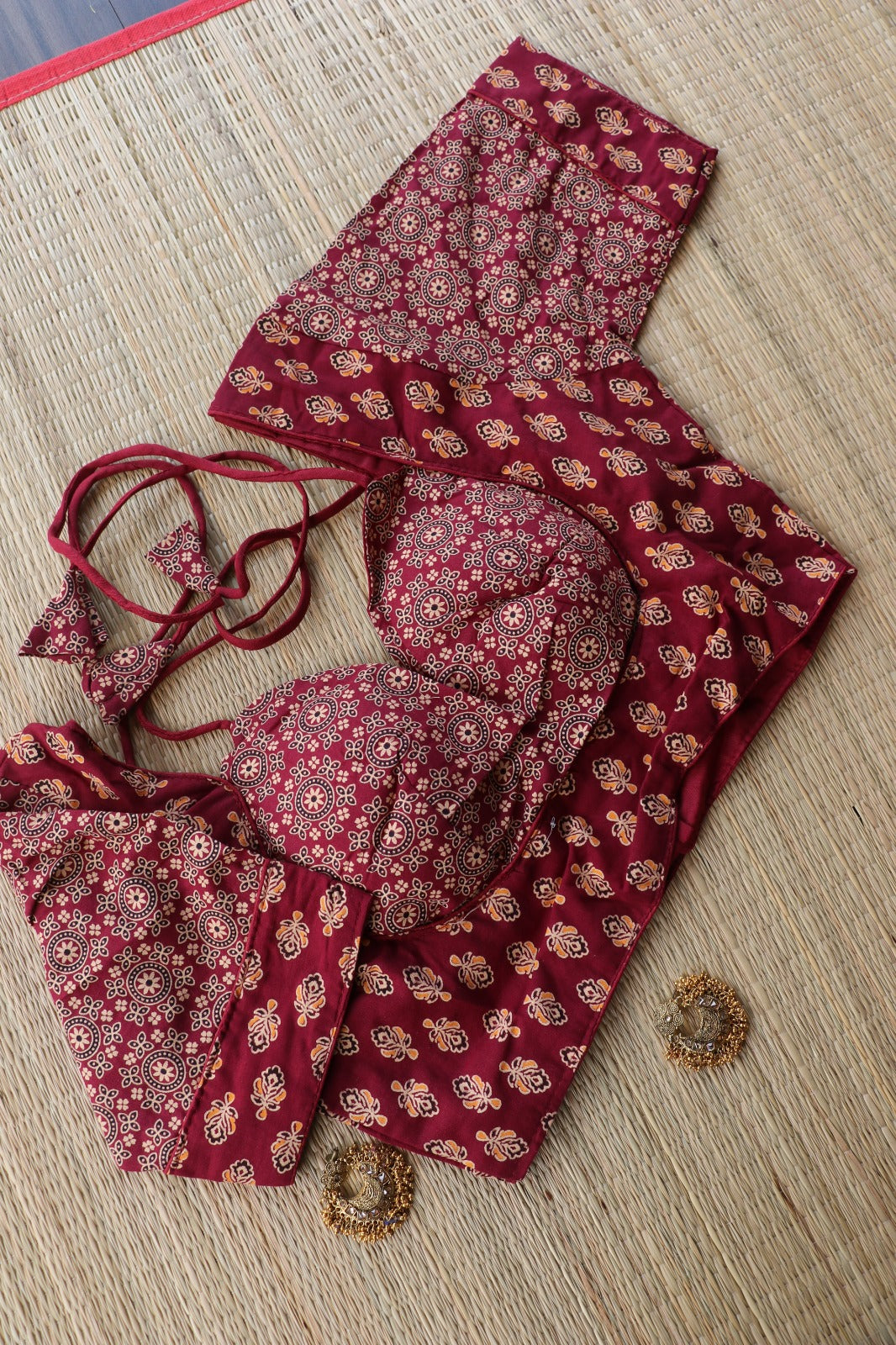 AJRAKH PRINTED COTTON BLOUSE