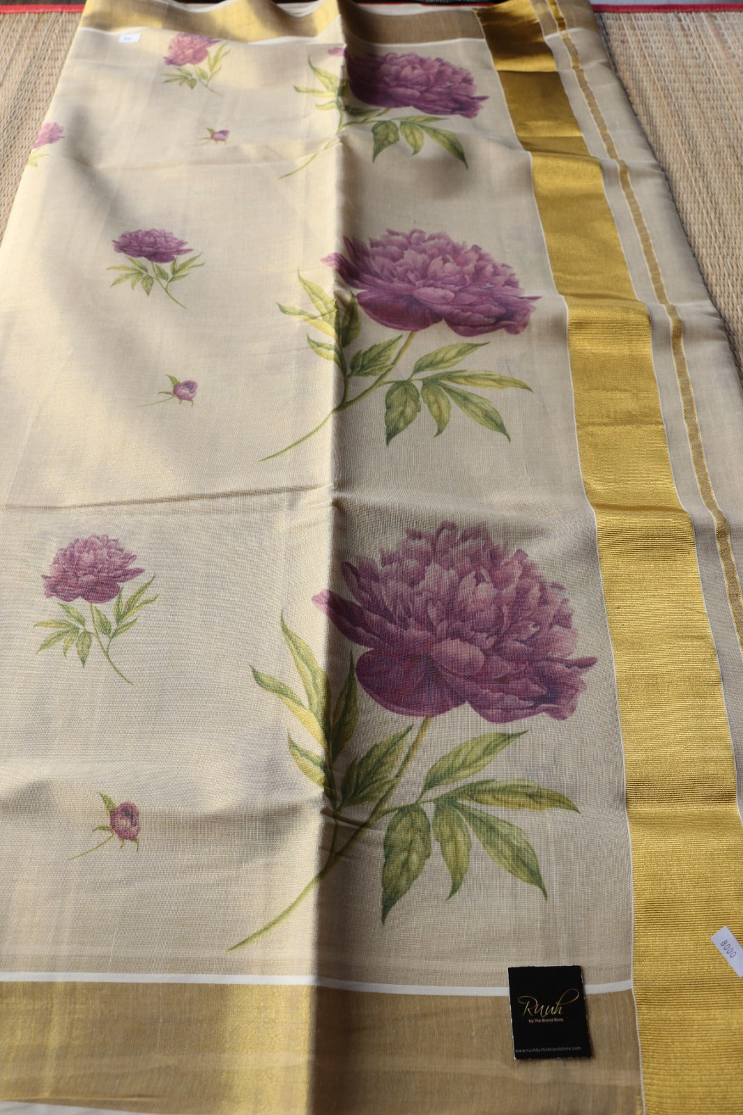 KERALA TISSUE WITH FLORAL PRINT