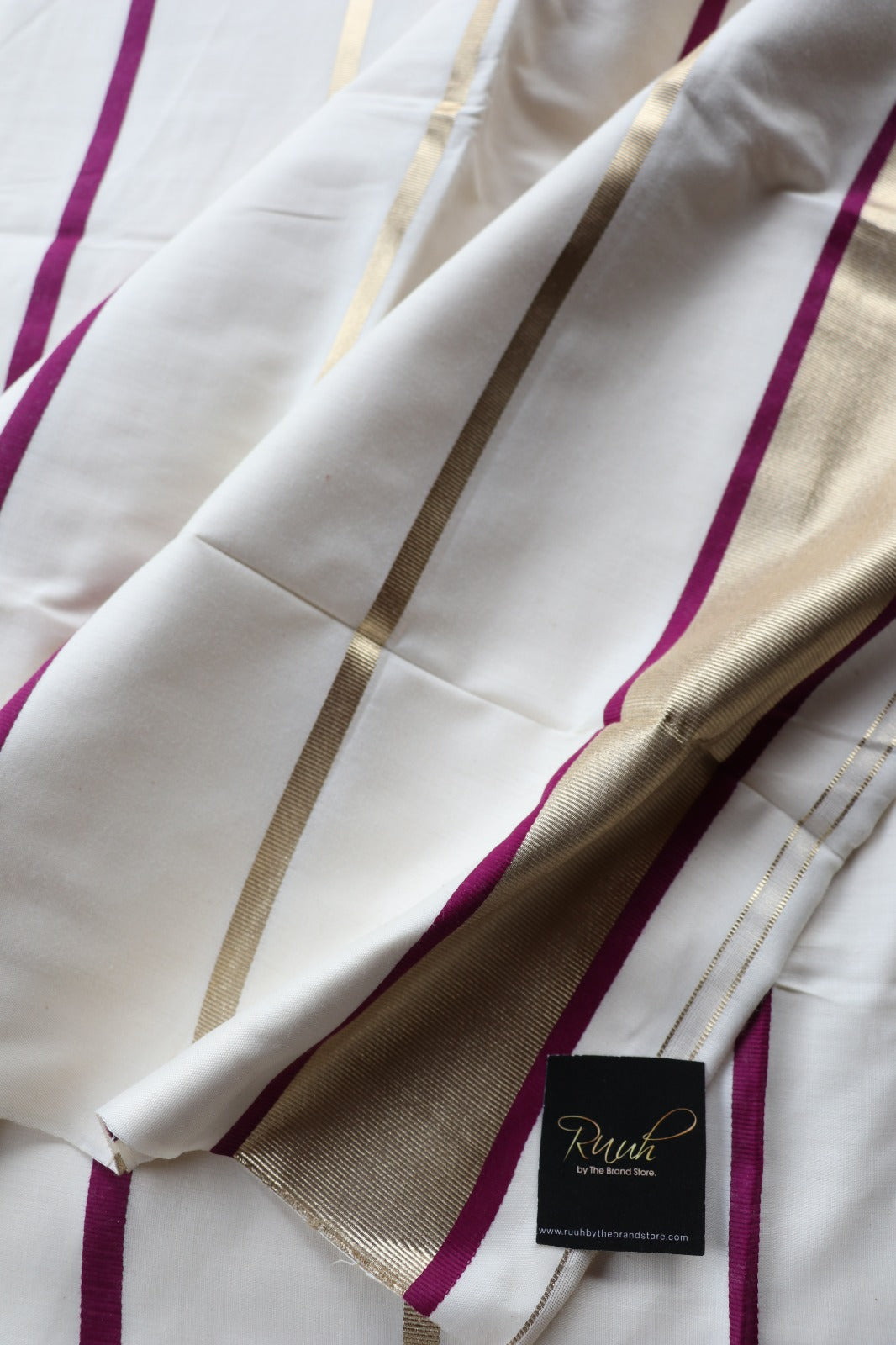 PREMIUM KERALA COTTON - GOLD MAGENTA