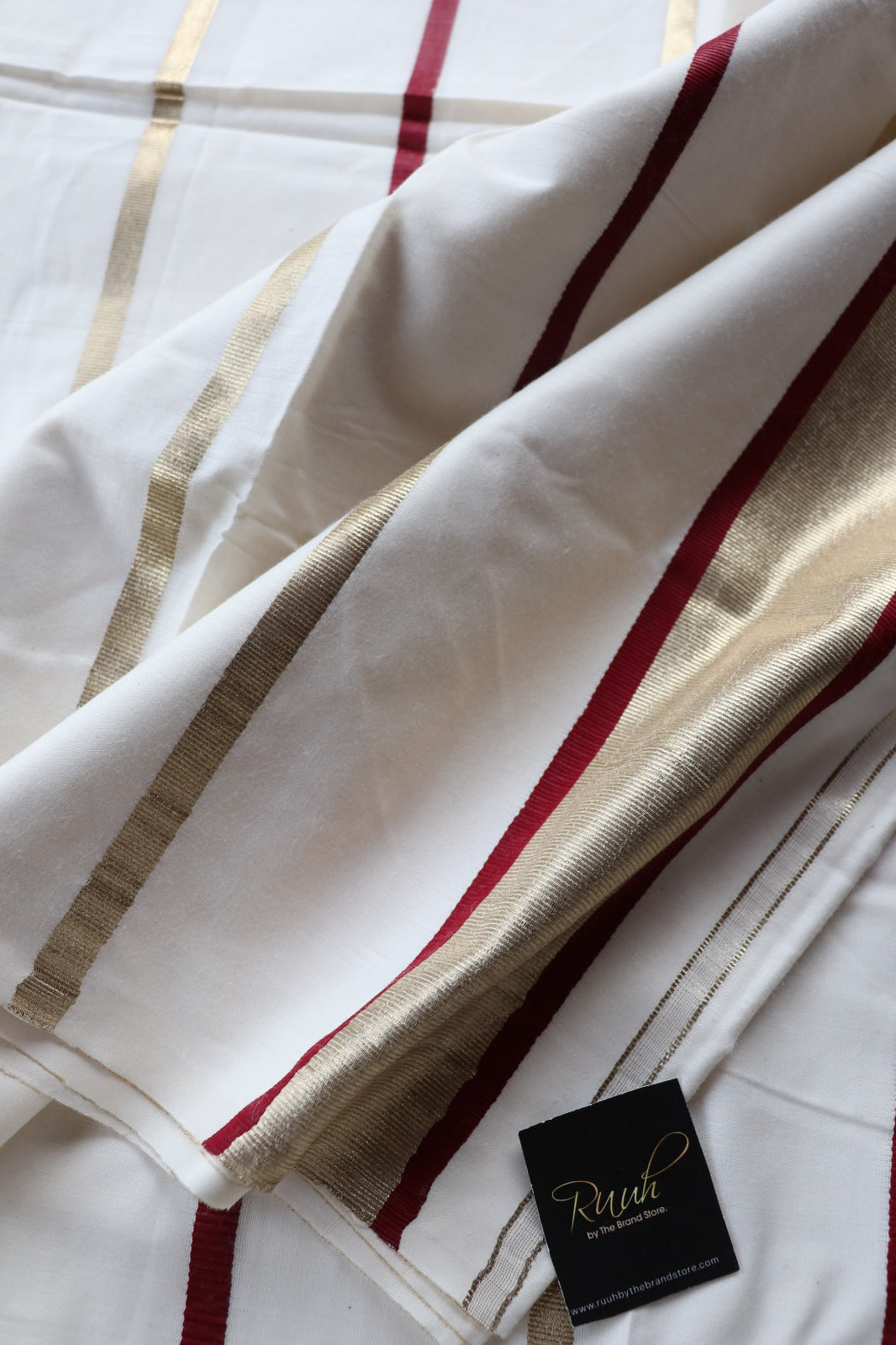 PREMIUM KERALA COTTON - GOLD MAROON
