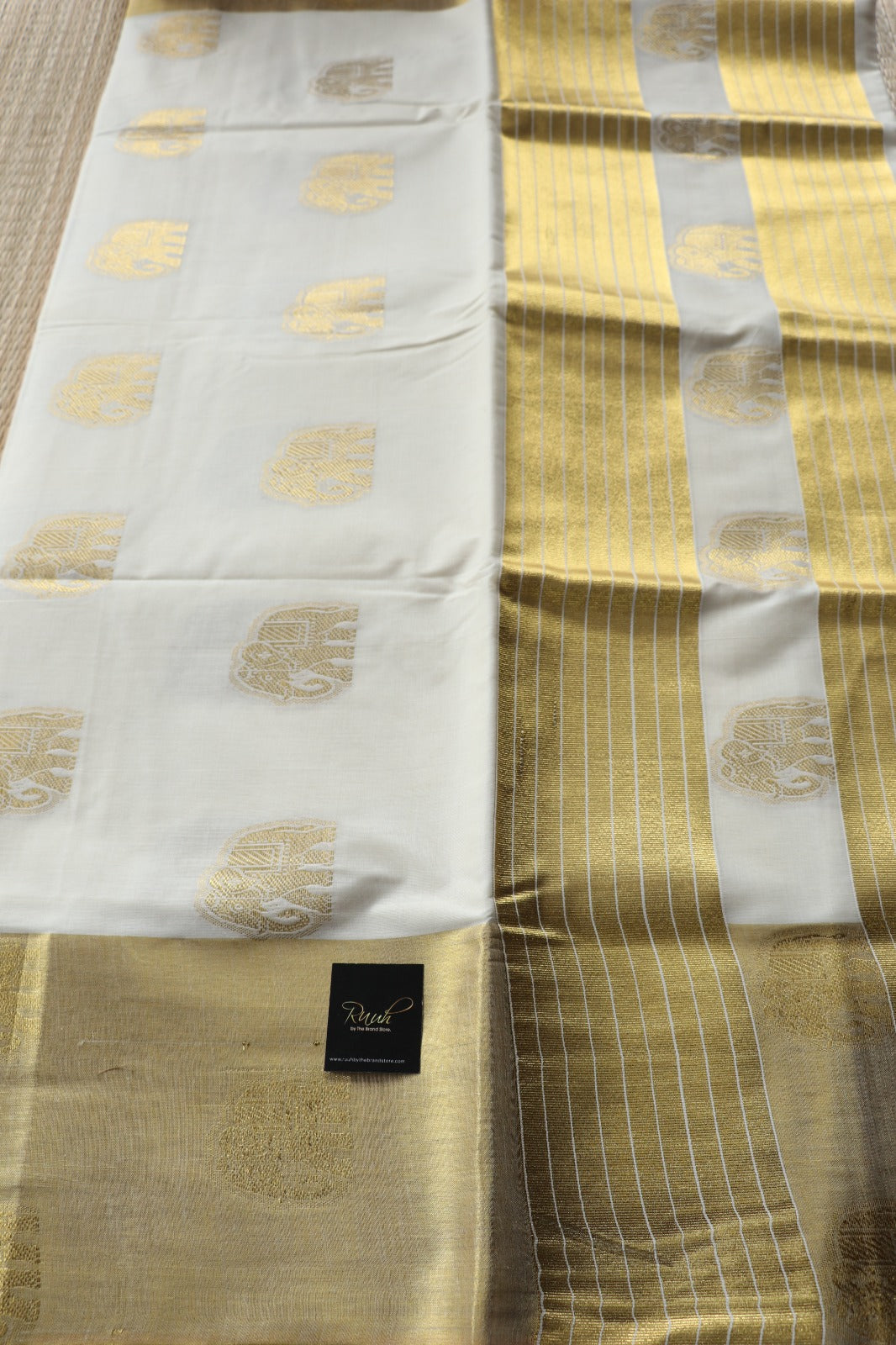 ELEPHANT WOVEN COTTON SAREE -TBS26EWS