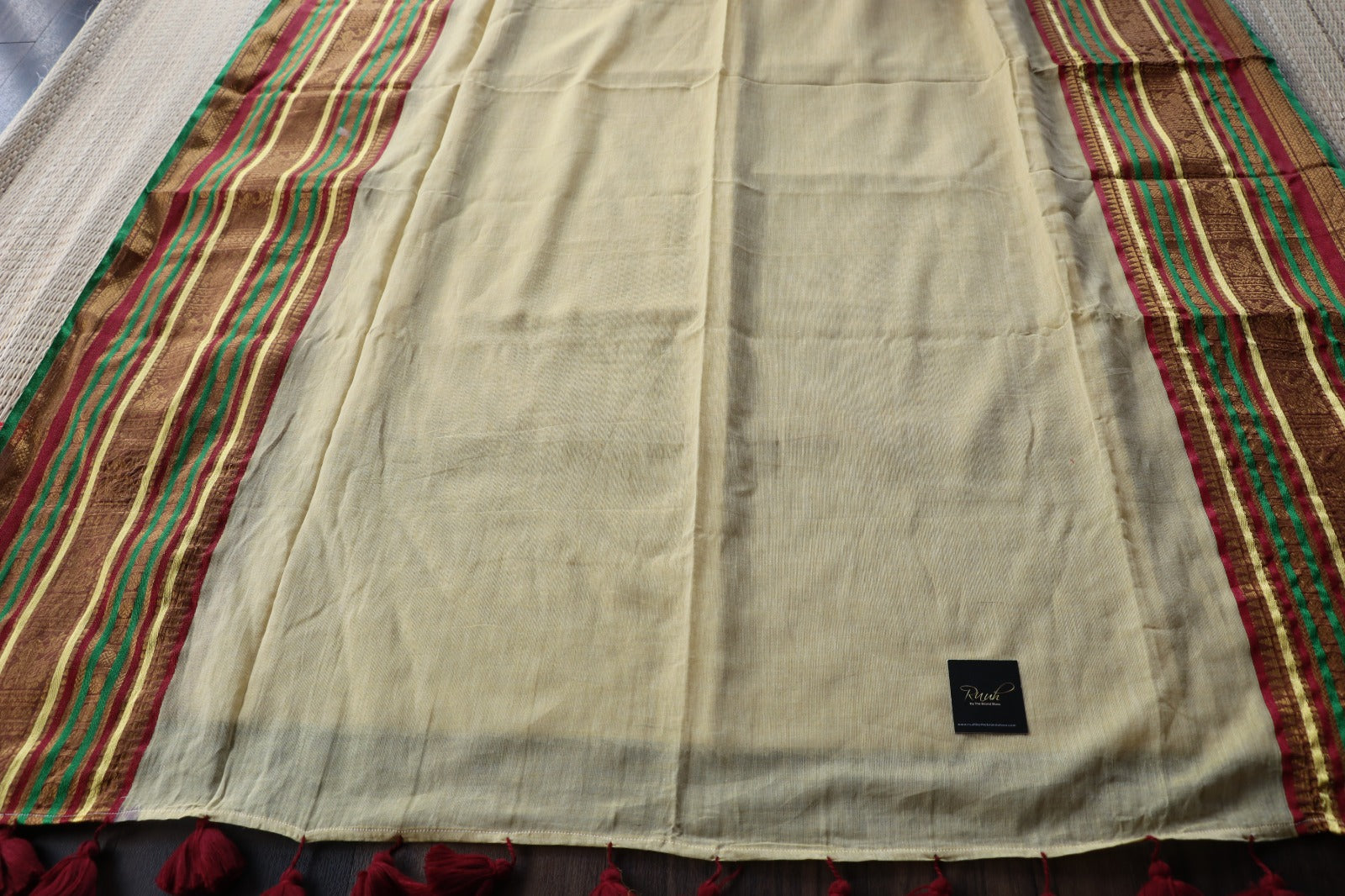 MULMUL COTTON WITH KANCHI BORDER