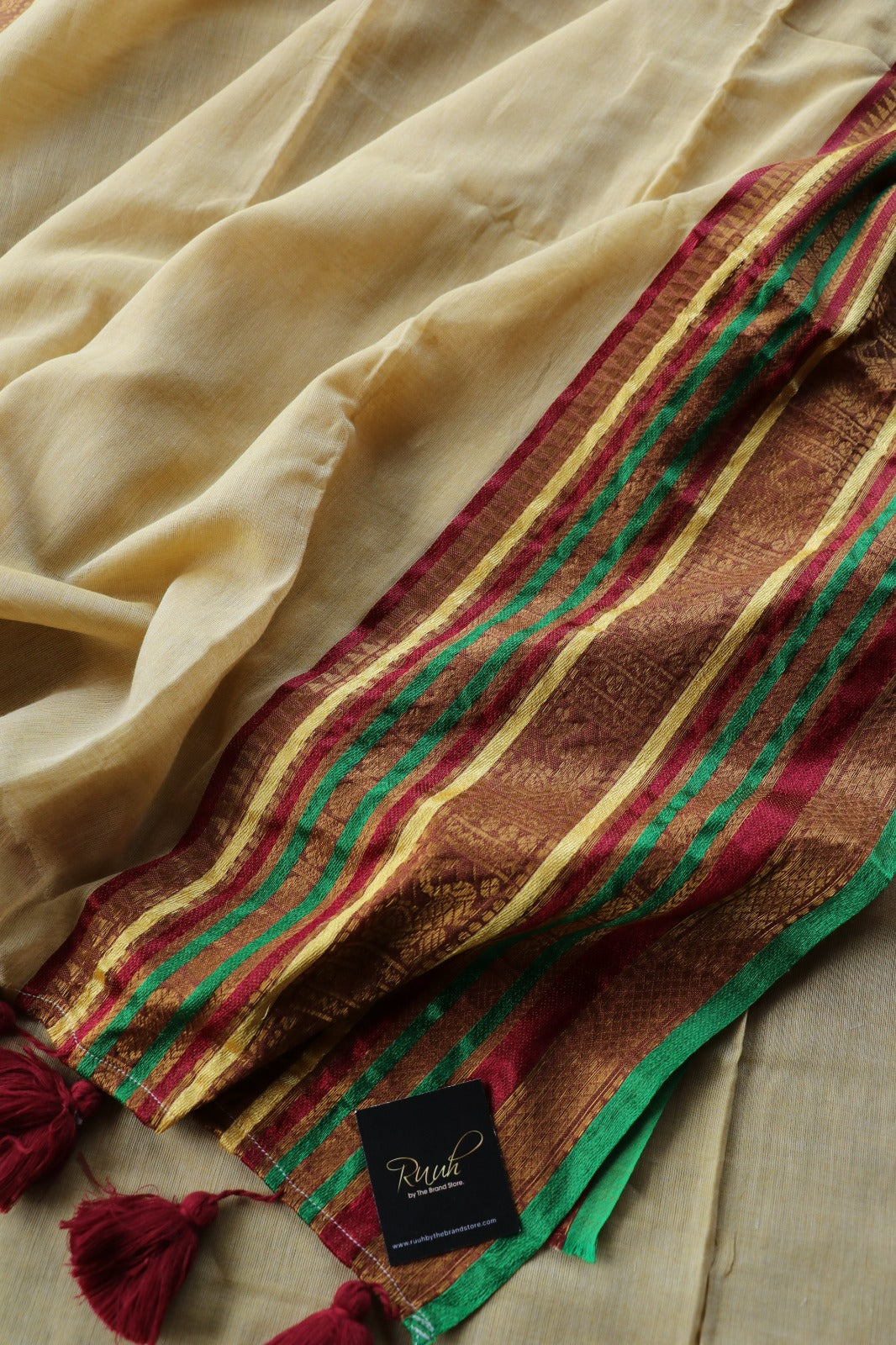 MULMUL COTTON WITH KANCHI BORDER