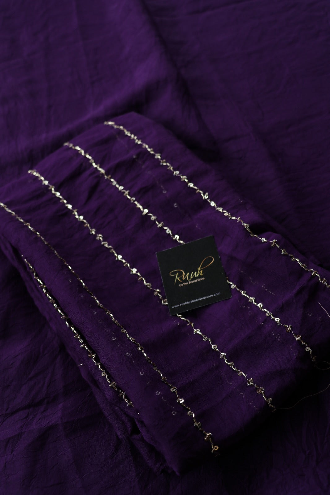 RANGOLI CRUSH SAREE - PURPLE