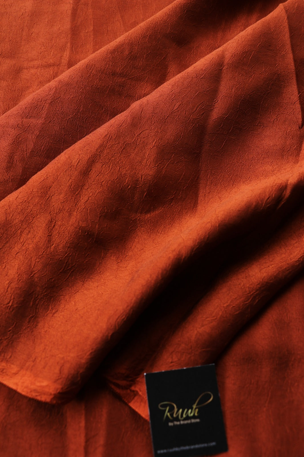 RANGOLI CRUSH SAREE - BROWN