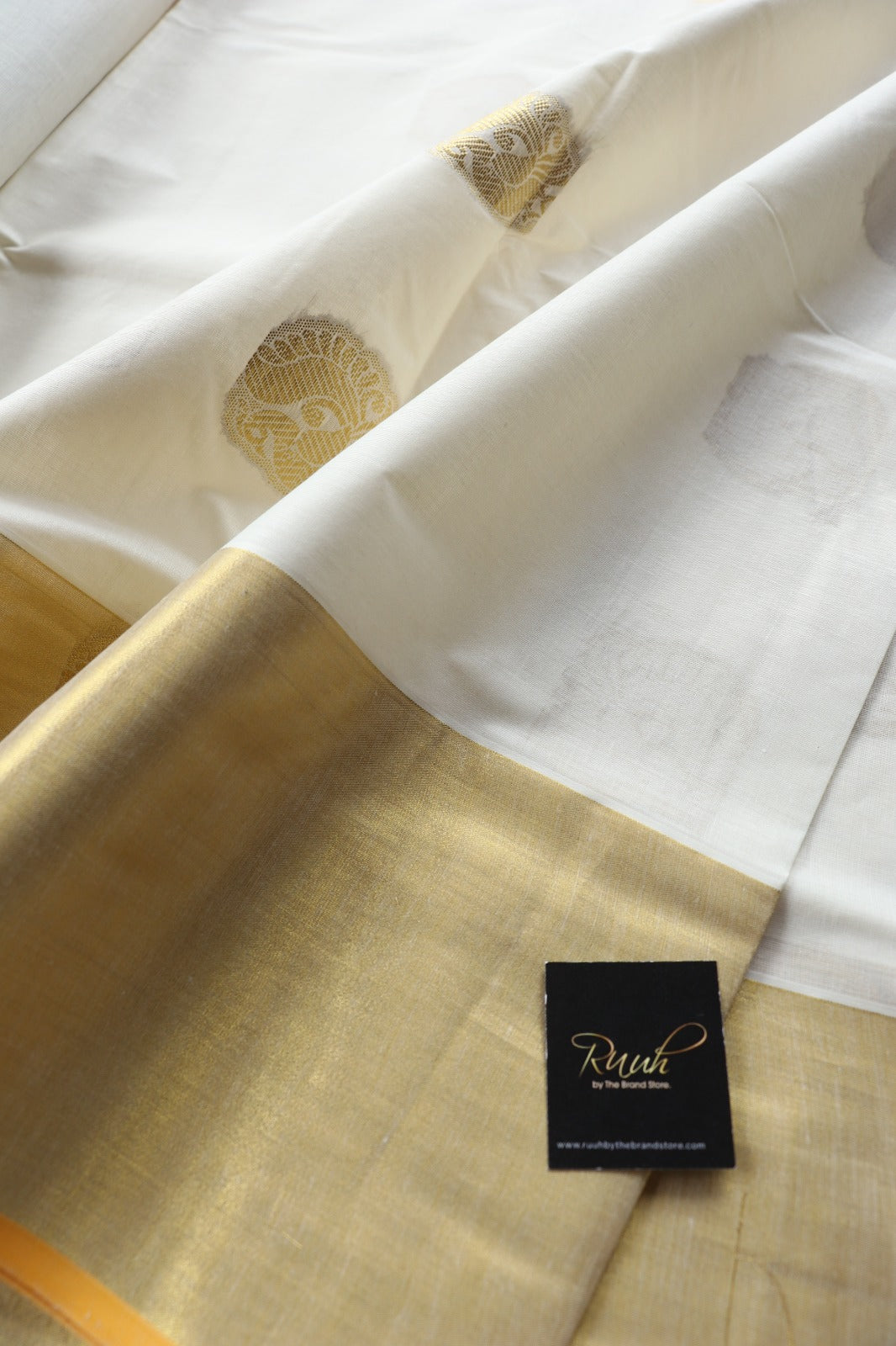 PEACOCK WOVEN KERALA COTTON SAREE- TBS26PWS