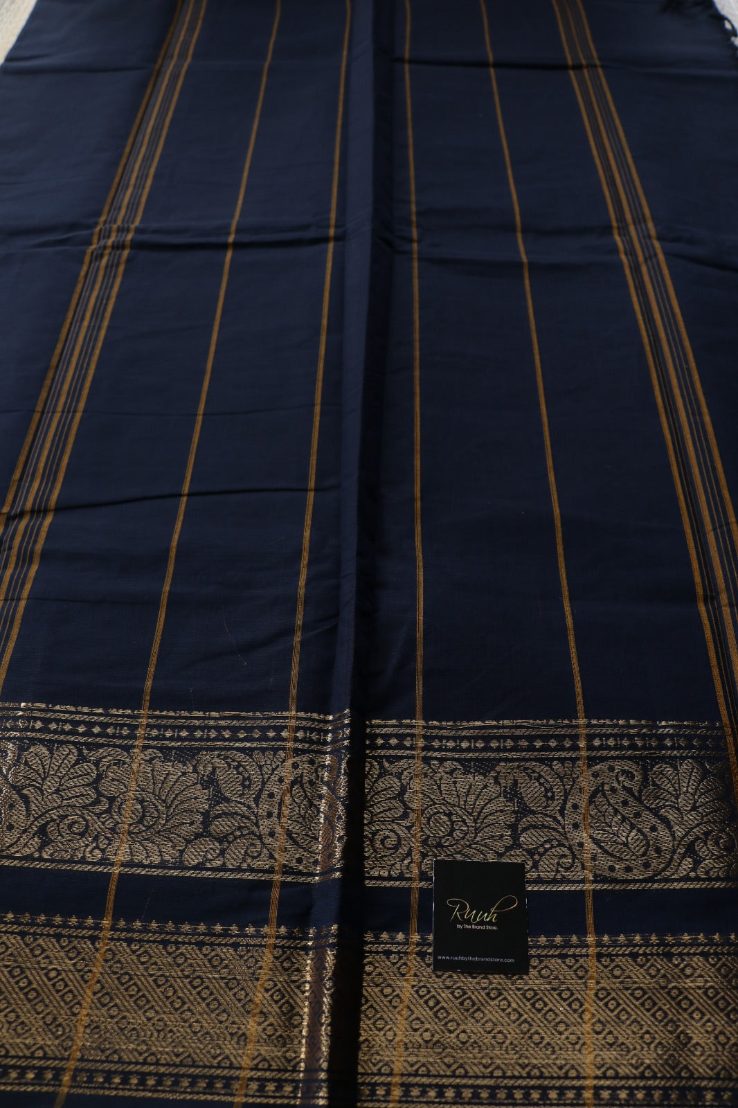 KANCHI COTTON SAREE - BLUE