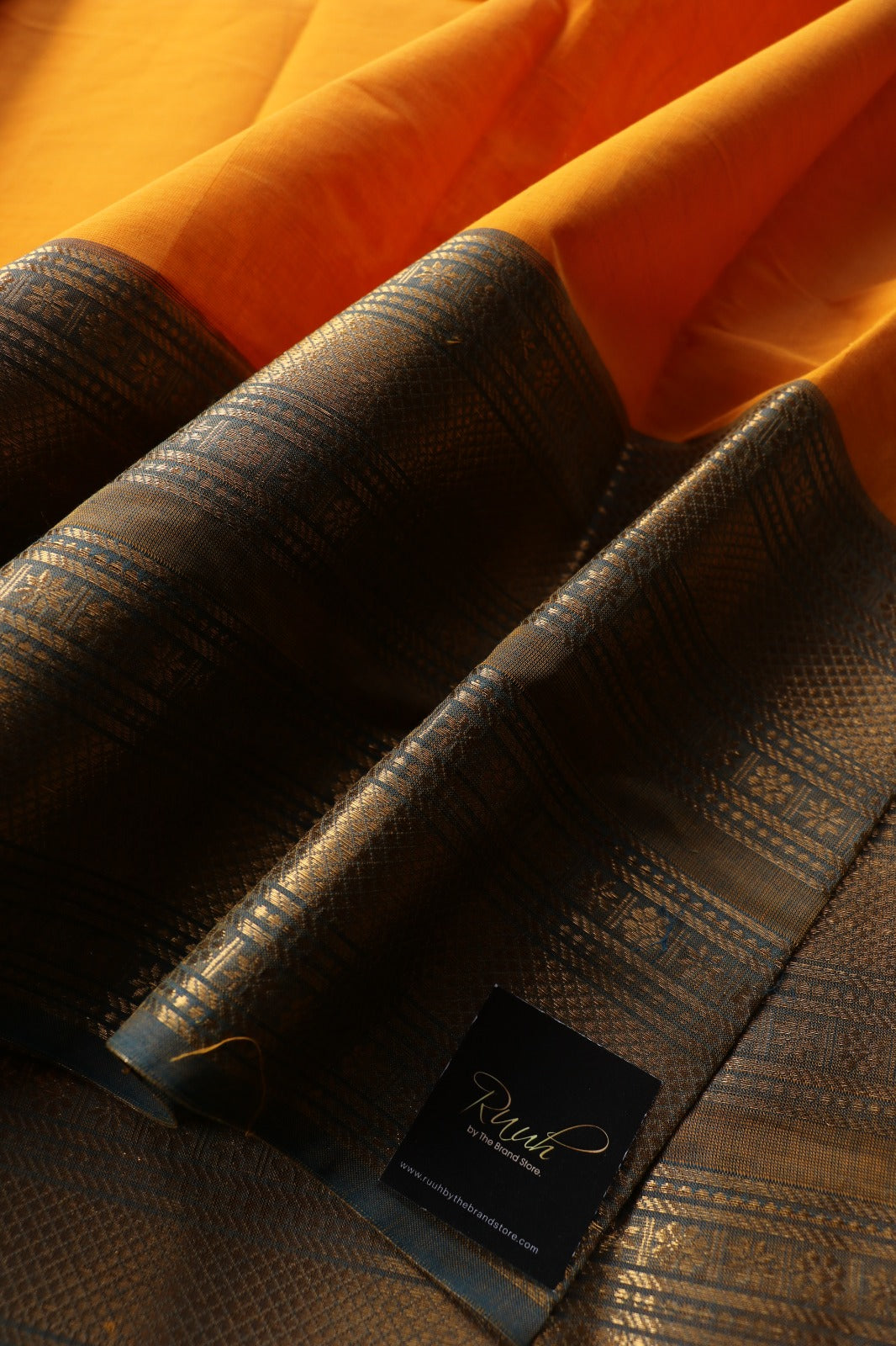 KANCHI COTTON SAREE - YELLOW