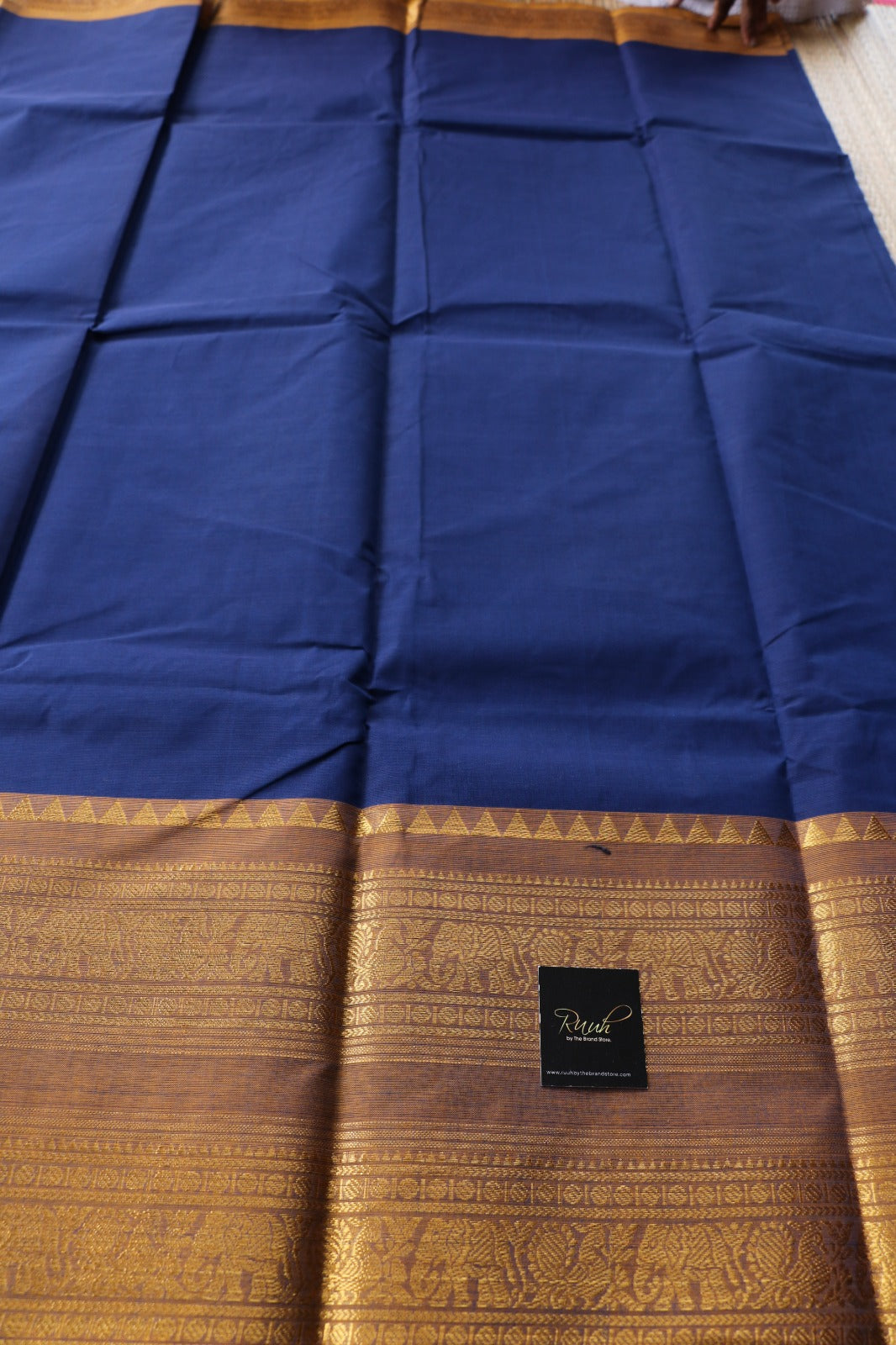KANCHI COTTON SAREE - BLUE
