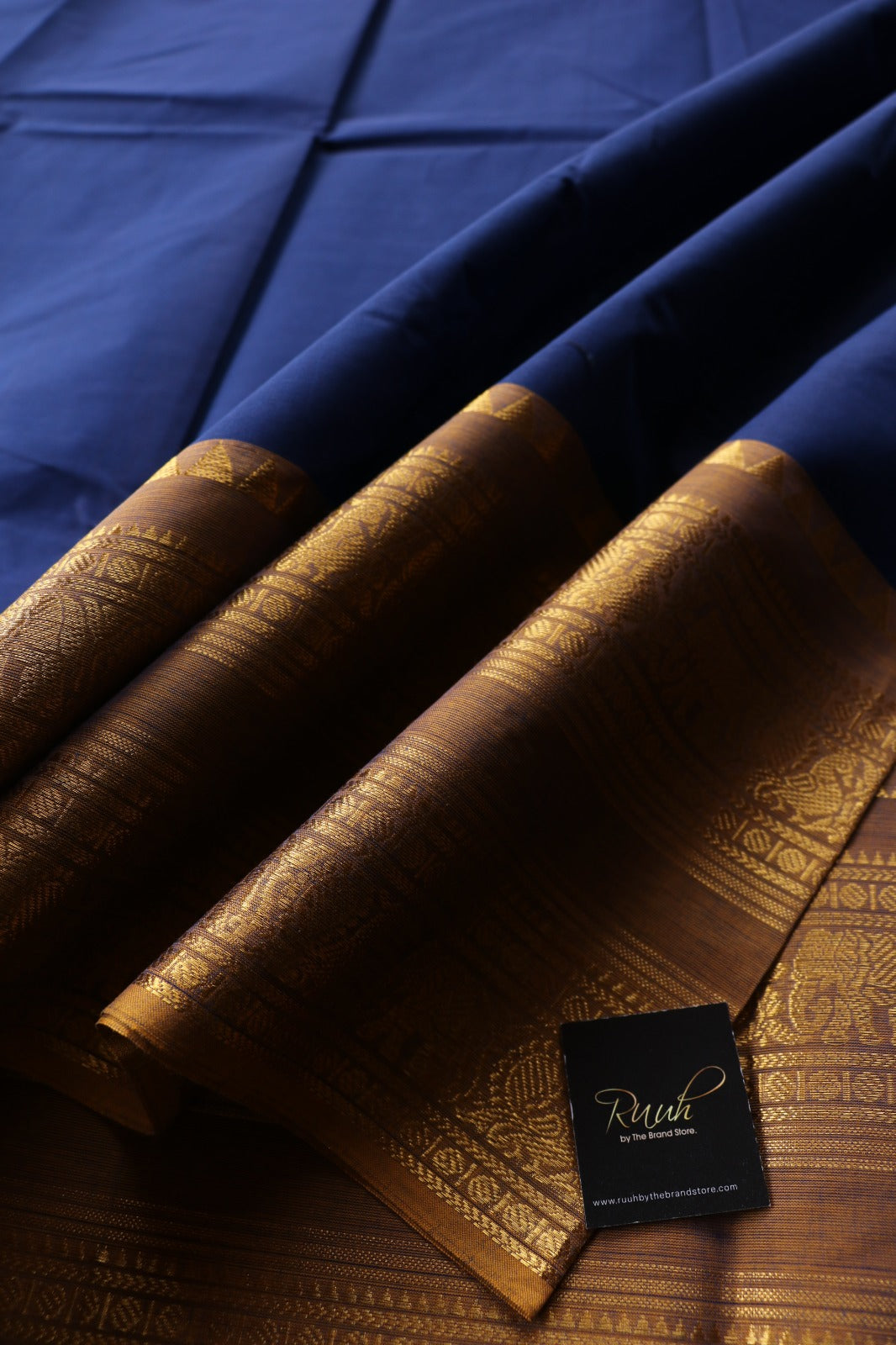 KANCHI COTTON SAREE - BLUE