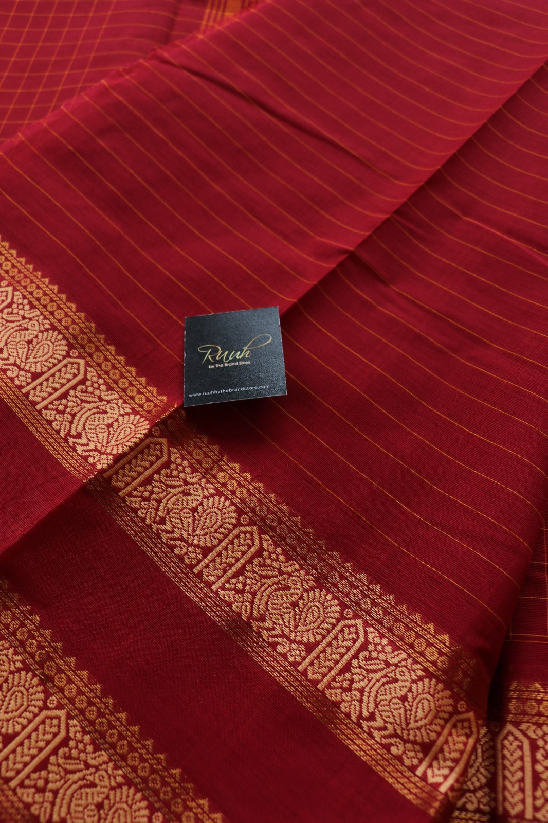 KANCHI COTTON IN RED CHECKS