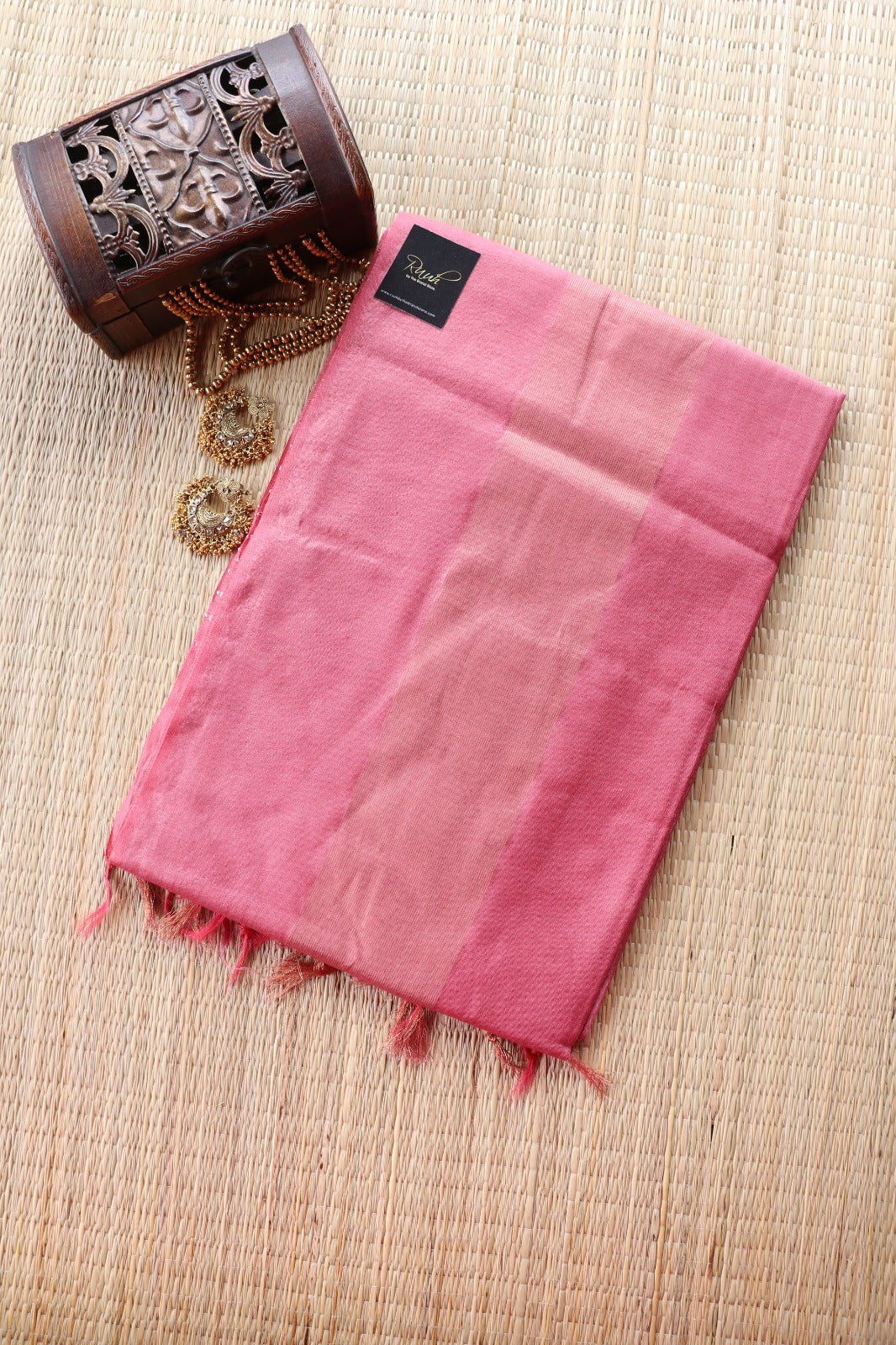 ART SILK SAREE IN STRIPE PATTERN - LIGHT PINK