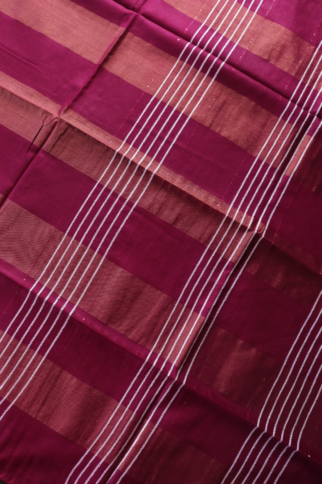 ART SILK SAREE IN STRIPE PATTERN - DEEP PINK