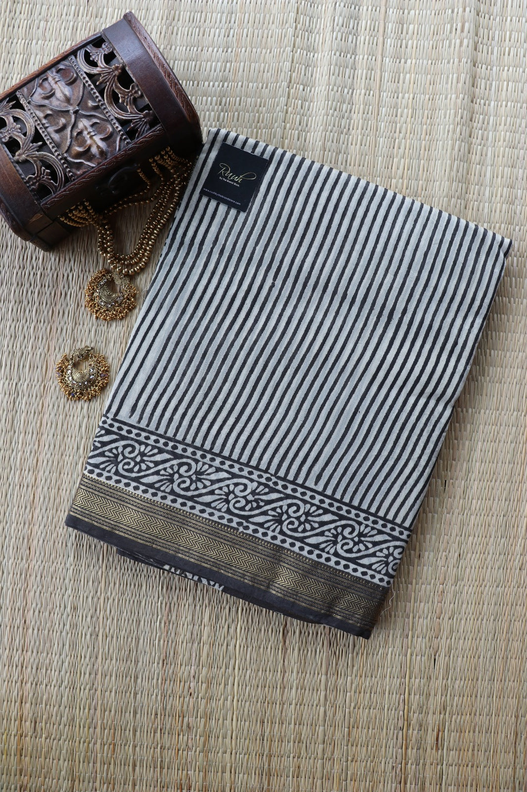 MAHESHWARI BLOCK PRINT SAREE- TBS26MBP