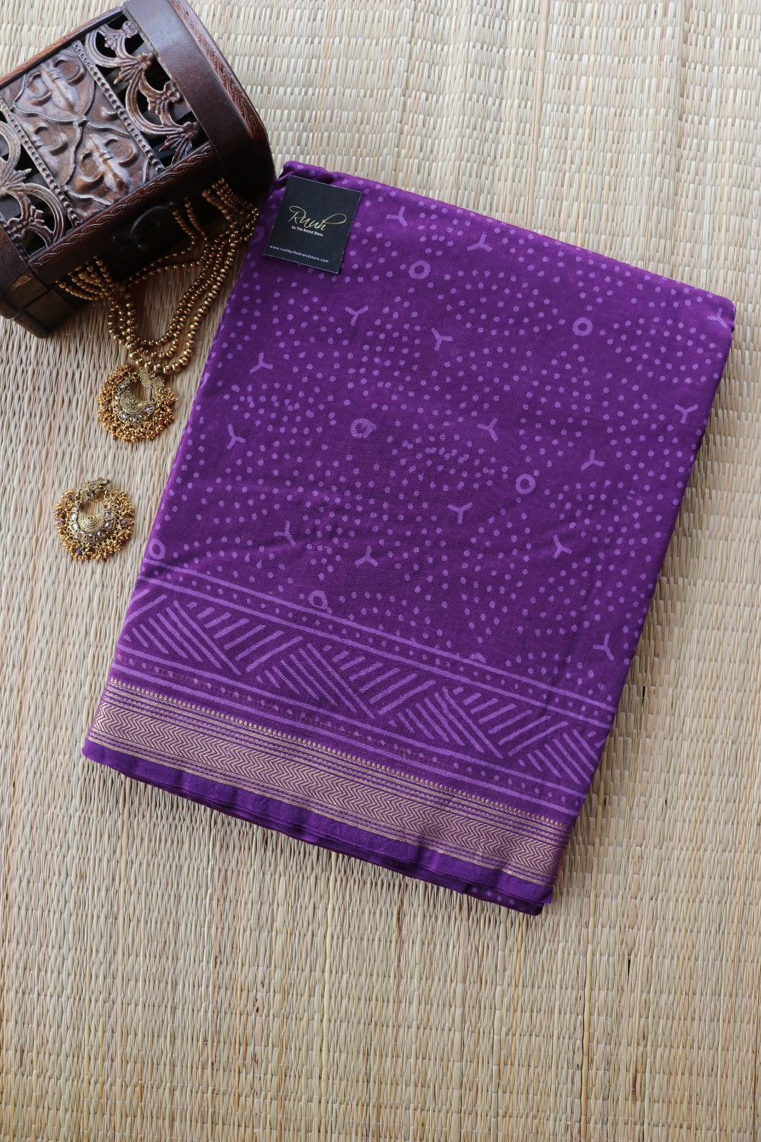 MAHESHWARI BLOCK PRINT SAREE- TBS26MBP