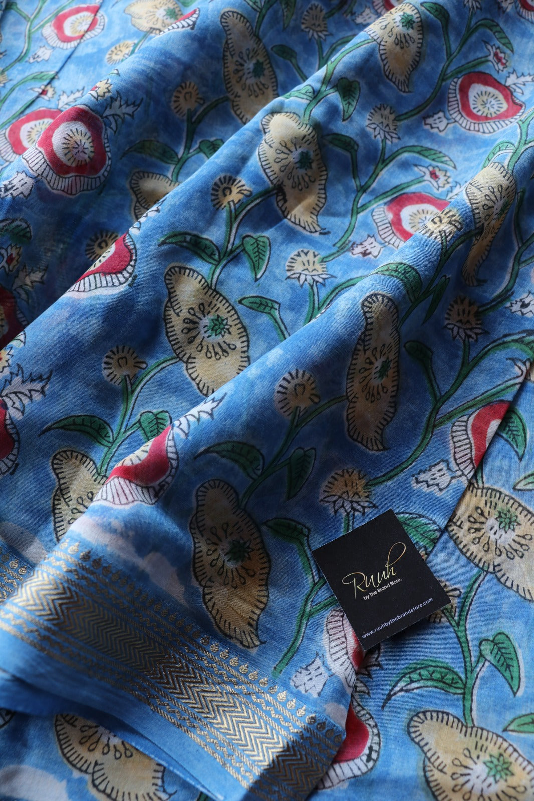 MAHESHWARI BLOCK PRINT SAREE- TBS26MBP
