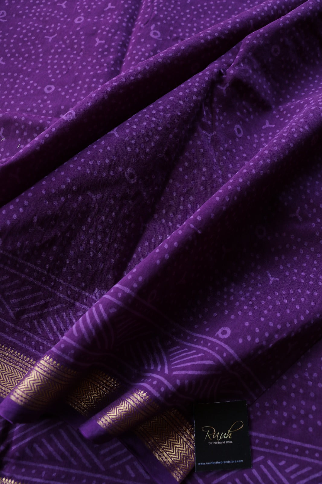 MAHESHWARI BLOCK PRINT SAREE- TBS26MBP