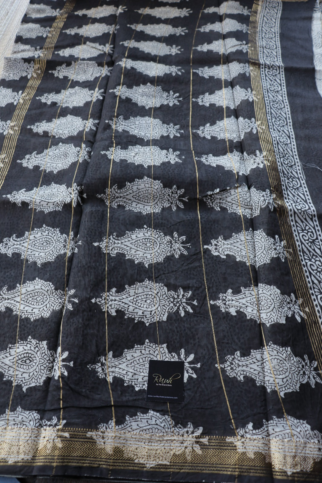 MAHESHWARI BLOCK PRINT SAREE- TBS26MBP