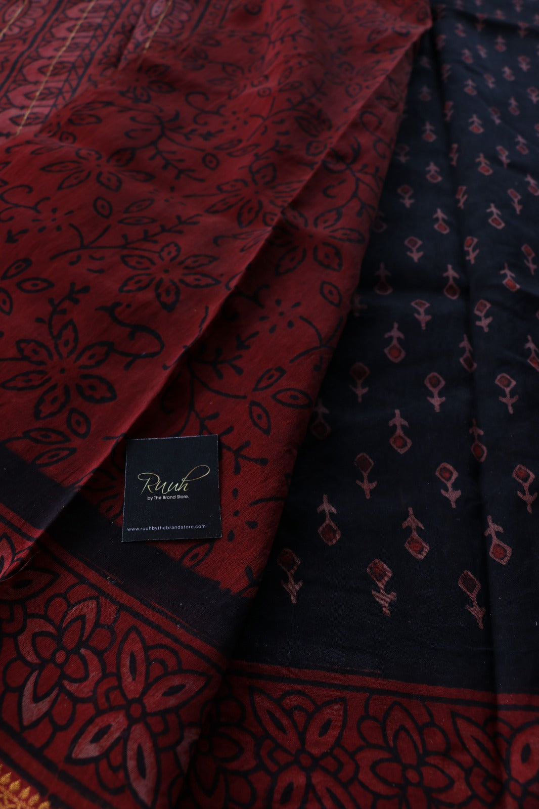 MAHESHWARI BLOCK PRINT SAREE- TBS26MBP
