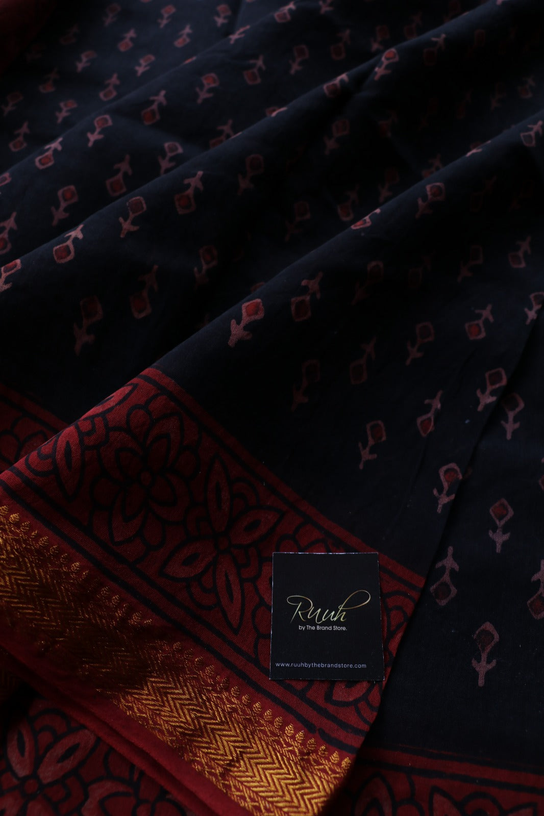 MAHESHWARI BLOCK PRINT SAREE- TBS26MBP