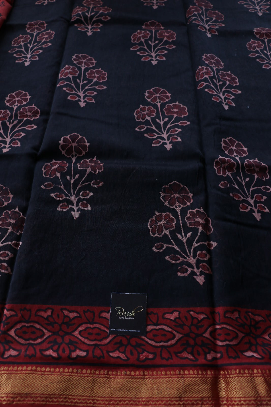 MAHESHWARI BLOCK PRINT SAREE- TBS26MBP
