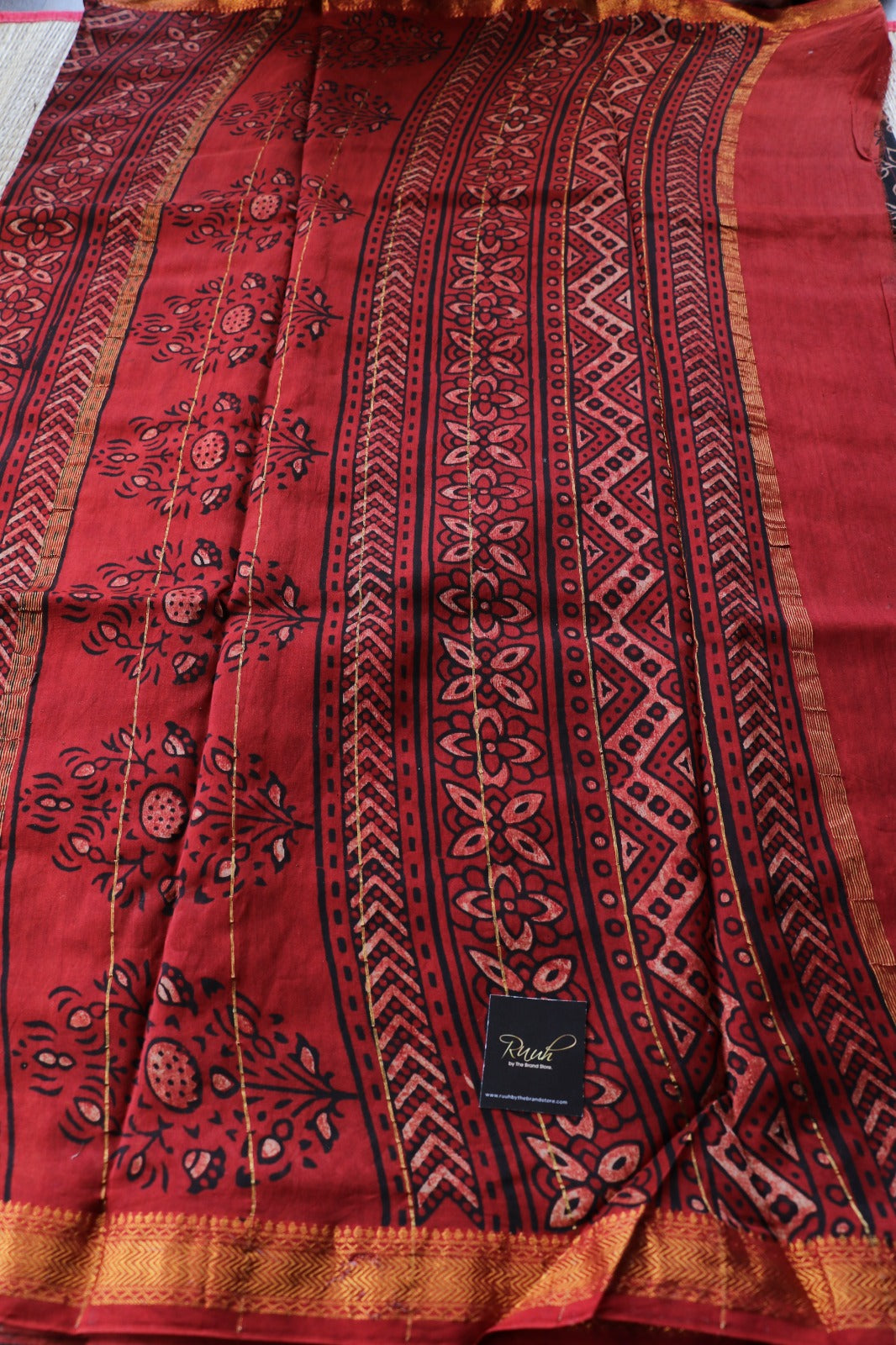 MAHESHWARI BLOCK PRINT SAREE- TBS26MBP