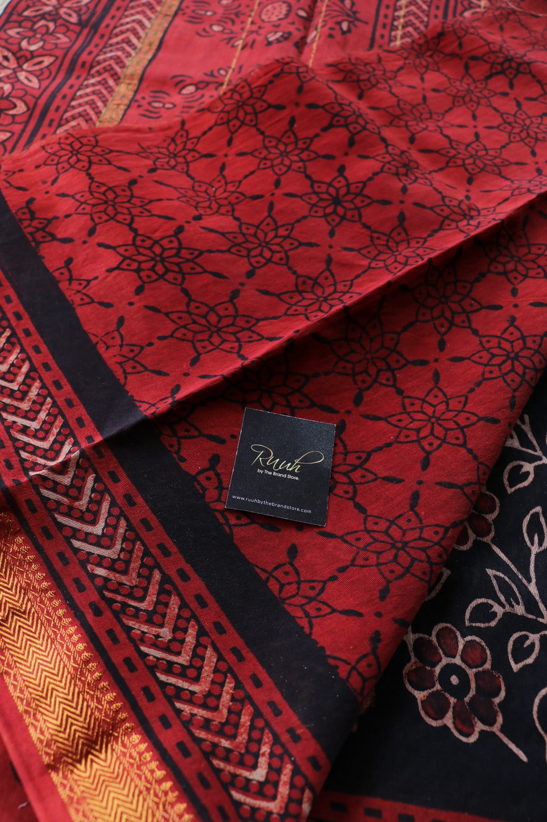 MAHESHWARI BLOCK PRINT SAREE- TBS26MBP