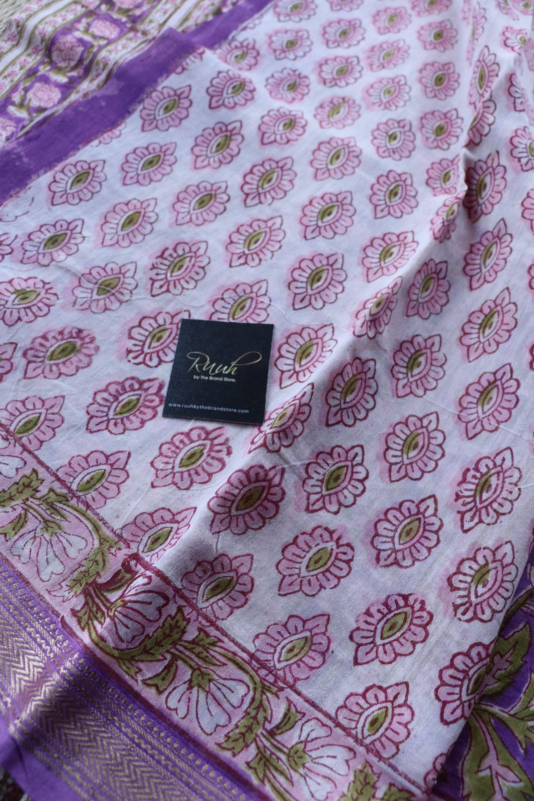 MAHESHWARI BLOCK PRINT SAREE- TBS26MBP