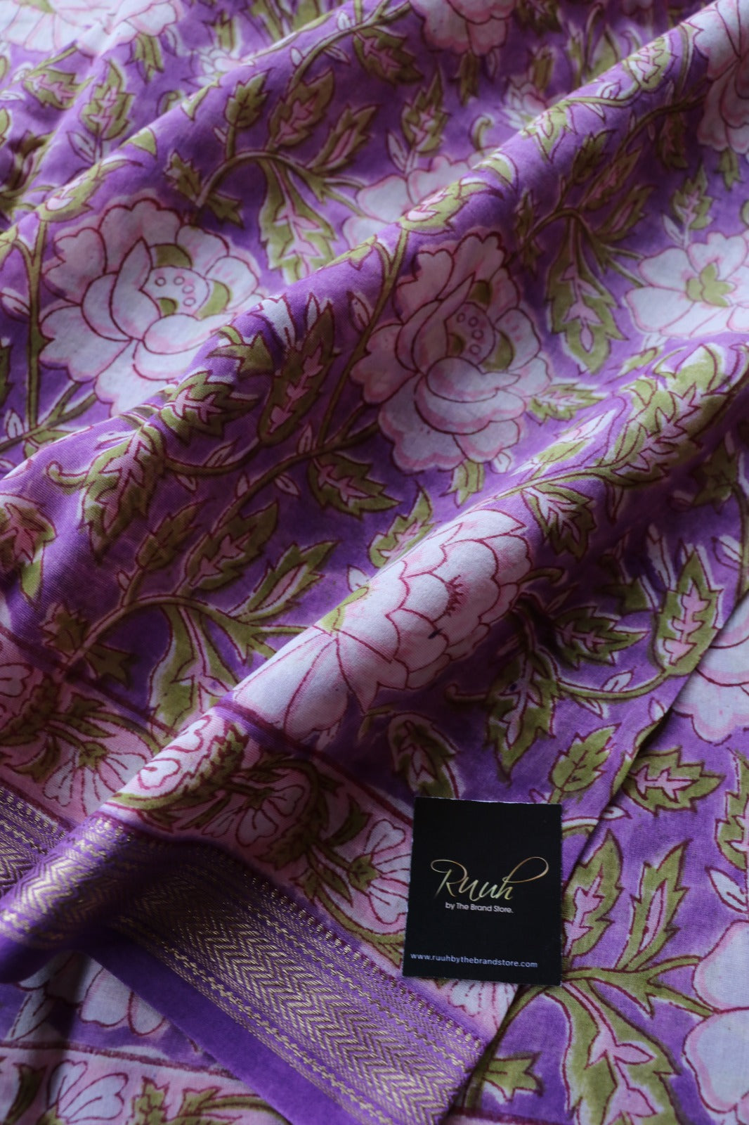 MAHESHWARI BLOCK PRINT SAREE- TBS26MBP