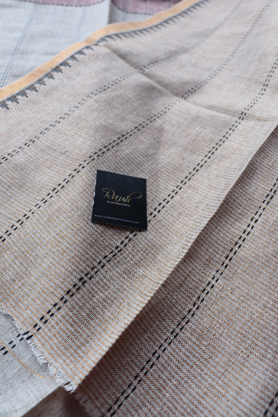 PURE LINEN CHECK SAREE TBS26PLC