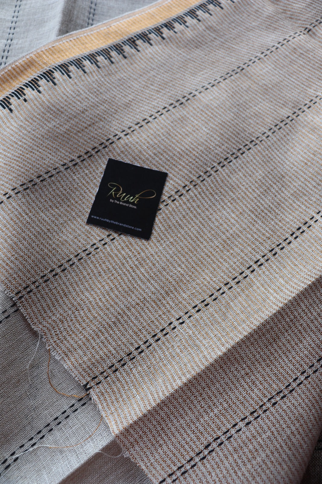 PURE LINEN CHECK SAREE TBS26PLC