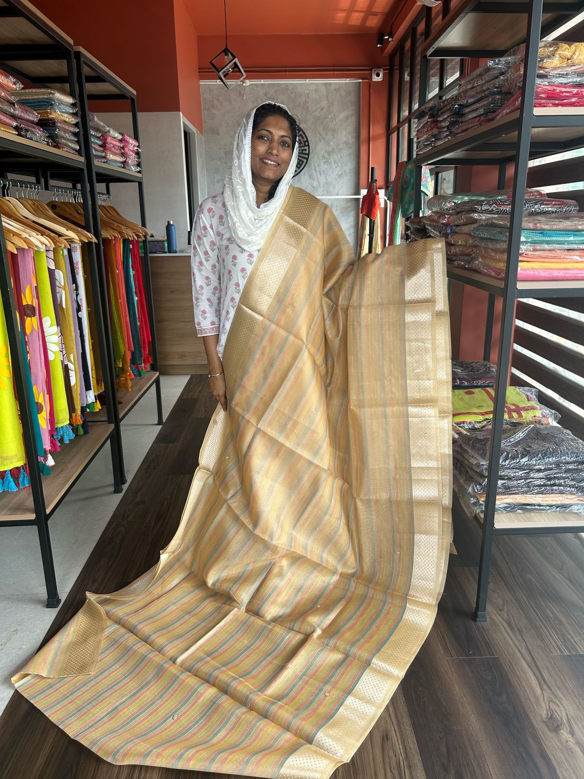 SEMI LINEN TISSUE MULTI COLOUR