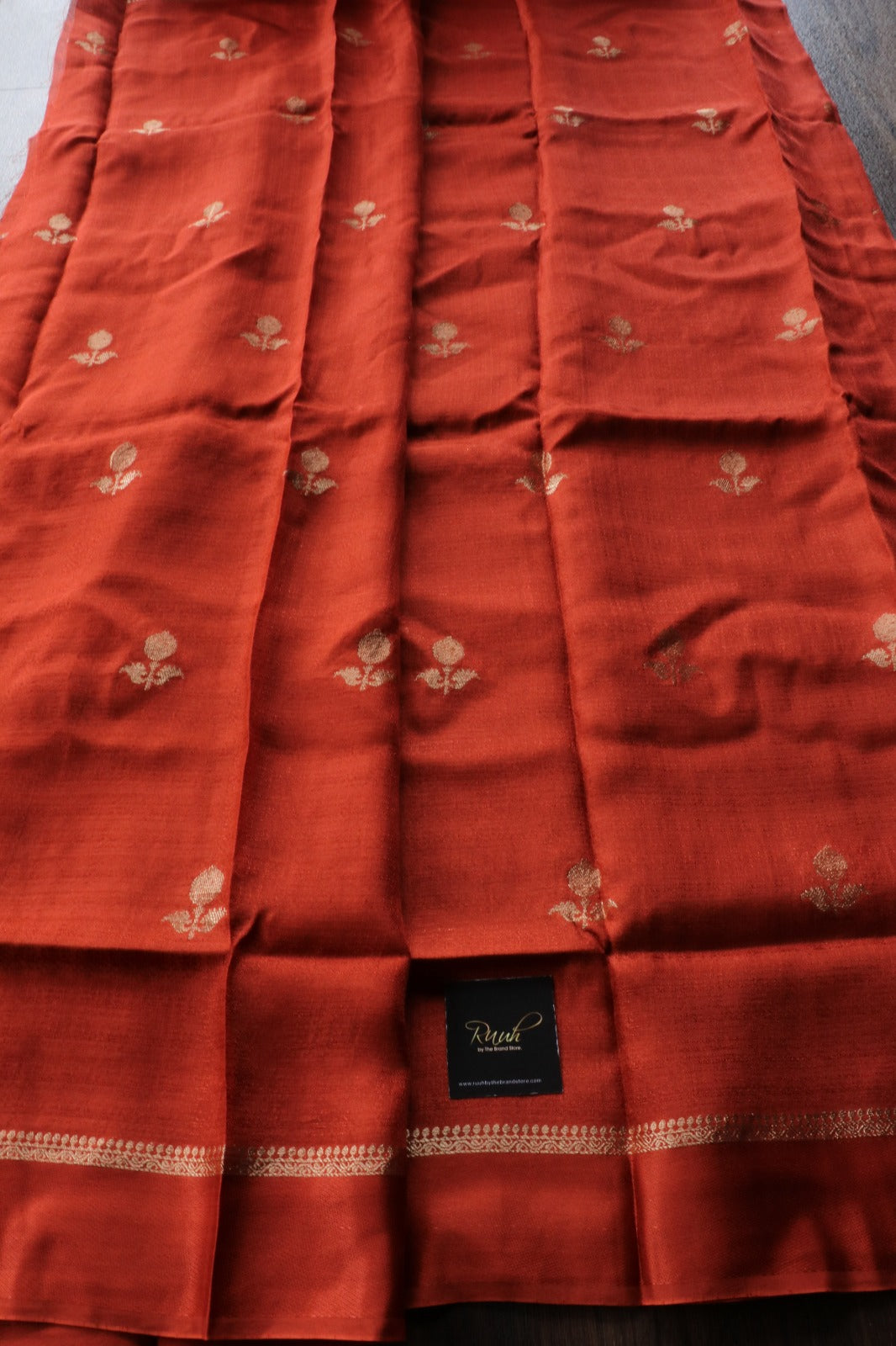 RUST BROWN VISCOSE KHADI SILK