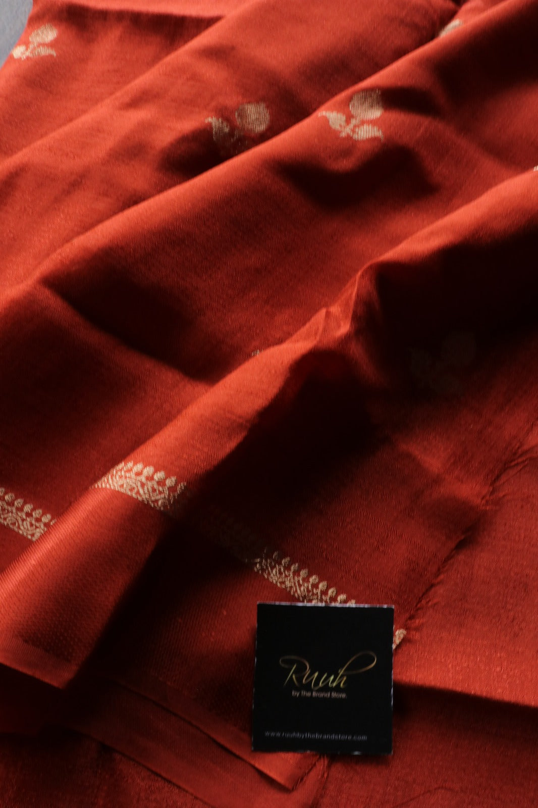 RUST BROWN VISCOSE KHADI SILK