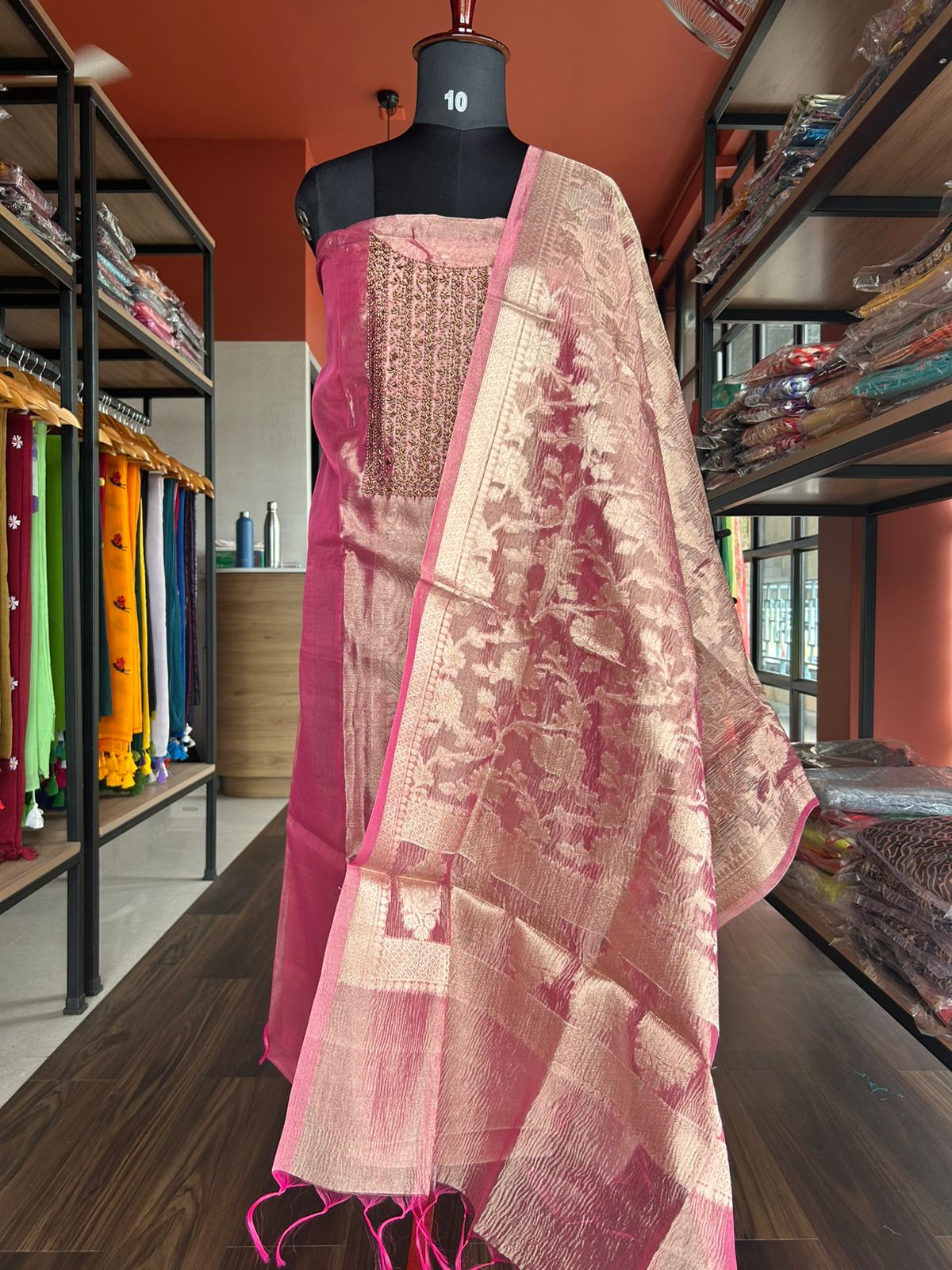 BANARASI TISSUE SALWAR SUIT 4