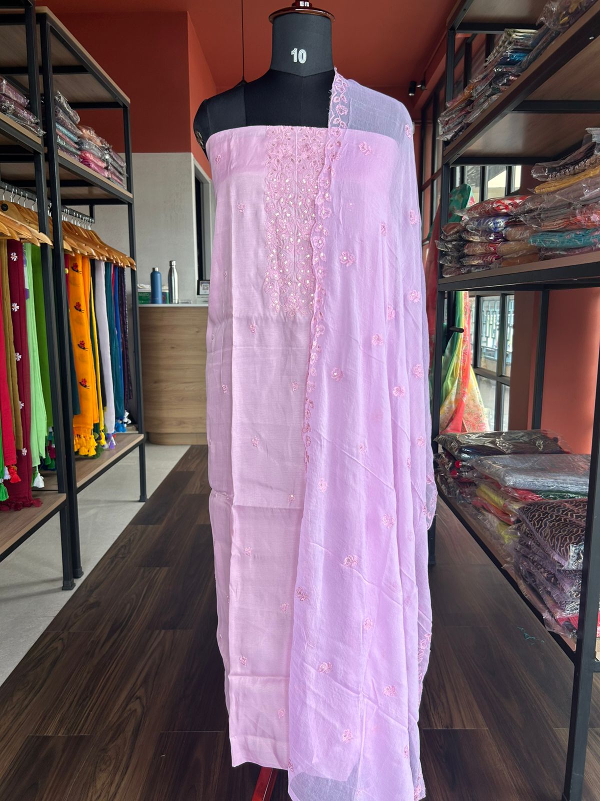 SEMI SILK LIGHT PINK SET