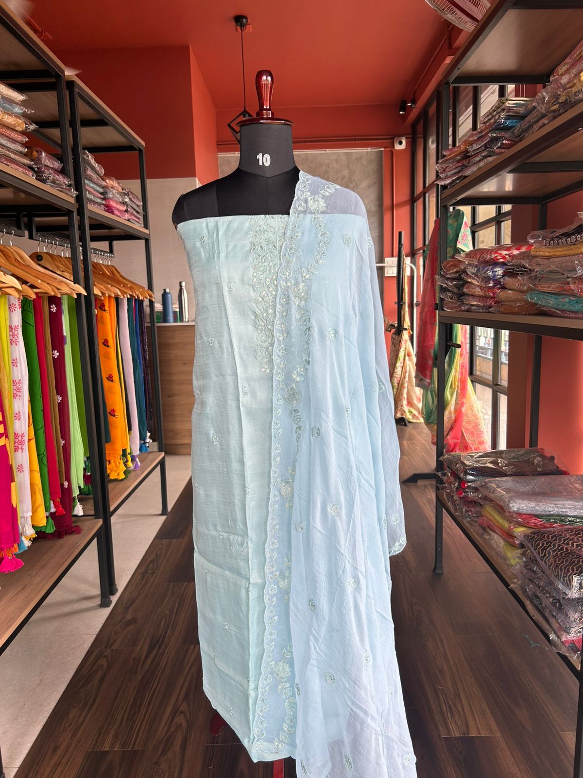 SEMI SILK LIGHT BLUE SET