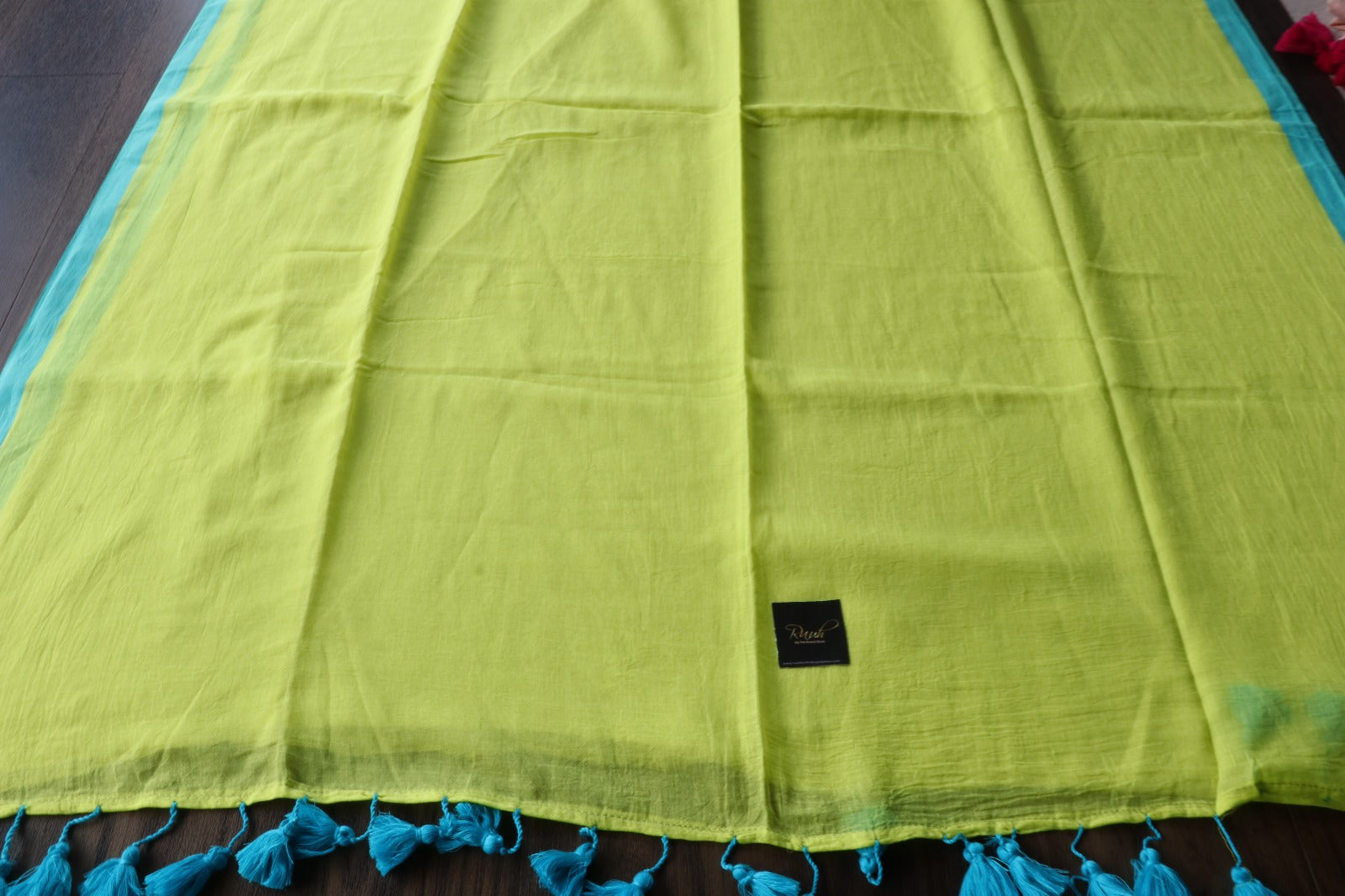 NEON - BLUE PLAIN MULMUL SAREE